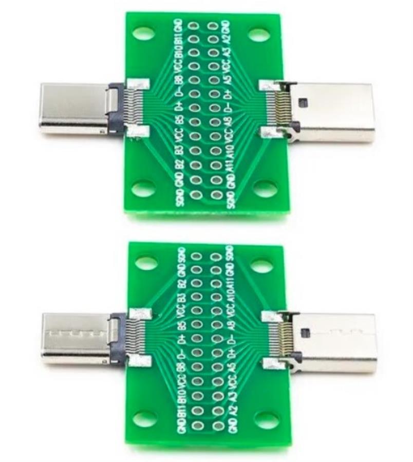 USB-C Male - Female Breakout Board