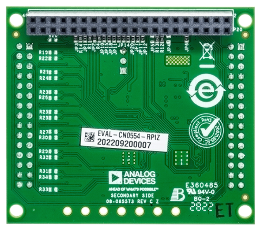 Analog Devices CN0554 - Module d&aposévaluation DAC et ADC pour Raspberry PI - EVAL-CN0554-RPIZ