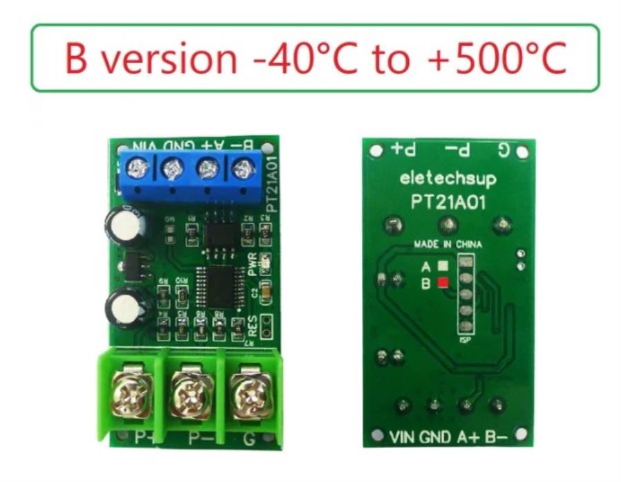 PTA9B01 - Conversor de Temperatura a RS485 Modbus Rtu + Sonda PT100 RTD + Caja