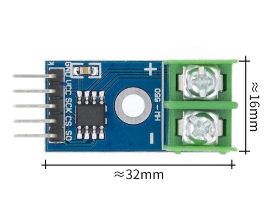 MAX6675K 12 Bit Digital Converter with Type K Thermocouple and Cold