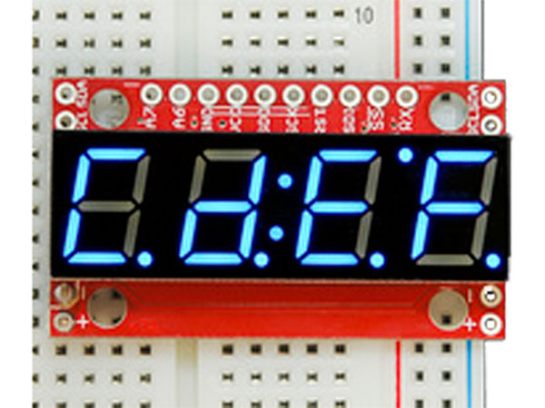 Sparkfun - Display LED 4 Dígitos 7 Segmentos Série - Azul - COM-11442