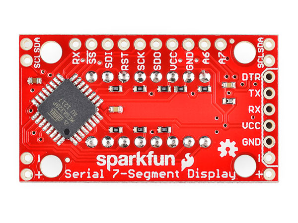 Sparkfun - 4 Digit 7 Segment LED Serial Display Module - Green - COM-11440