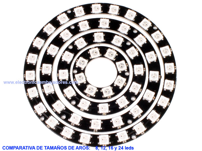 Ring LED Display Module - 12 x WS2812 5050 RGB - 1643