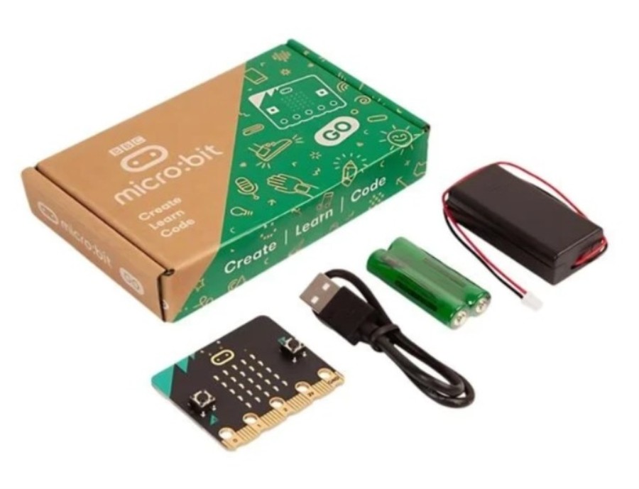 Micro:bit GO V2 - Placa programável para uso educativo - Com cabo USB + suporte para pilhas + 2 pilhas