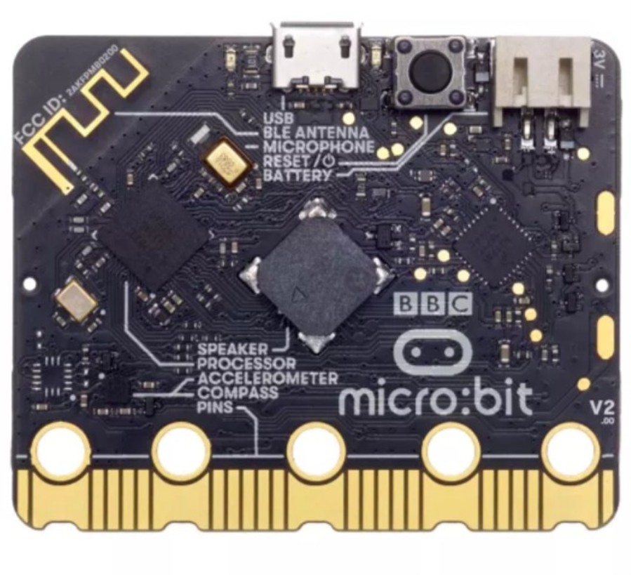 Micro:bit GO V2 - Tarjeta programable destinada a la educación - Con cable USB + Soporte pilas + 2 Pilas