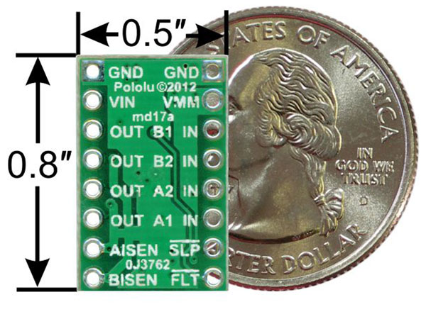 Pololu TB6612FNG - Contrôleur 2 Moteurs Continu - 1,2 A