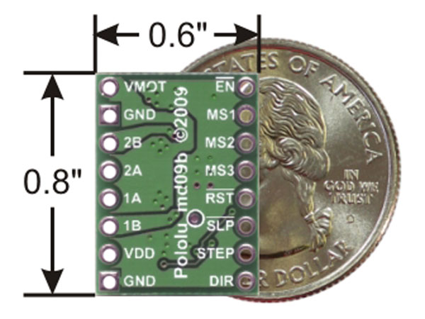 Pololu A4988 - Contrôleur Moteur Pas à Pas - 1 A - 1182
