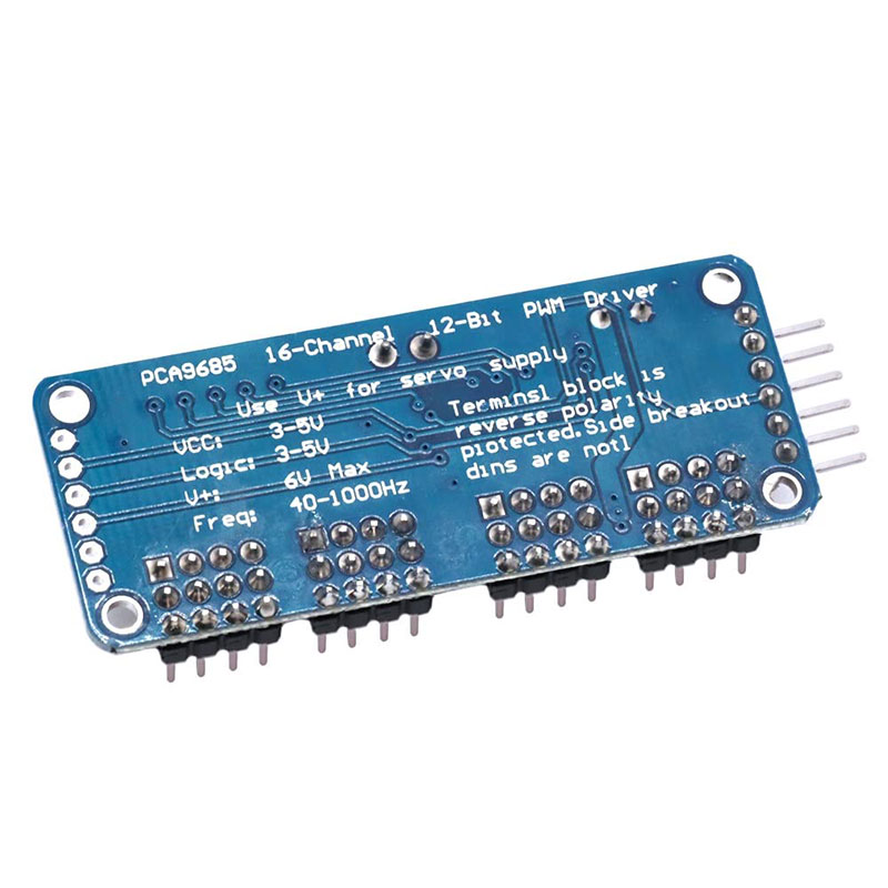 Contrôleur PCA9685 16 Canaux pour Servomoteurs PWM I2C Compatible Arduino, ESP32 et Raspberry Pi