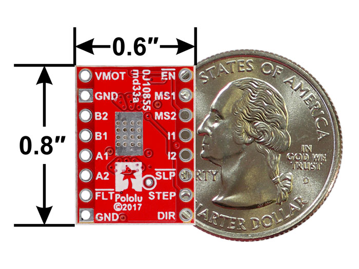 Pololu MP6500 - Contrôleur Moteur Pas à Pas avec Potentiomètre pour le Contrôle de Courant - 1,5 A