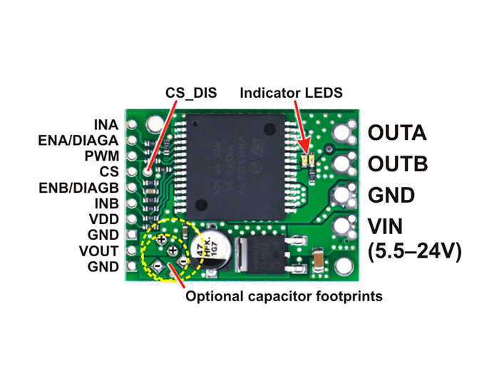Pololu VNH5019 - Contrôleur Moteur Continu - 12 A - 1451