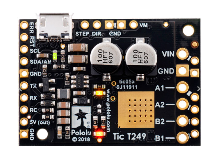 Pololu Tic T249 USB - Multi-Interface Stepper Motor Controller - 3139