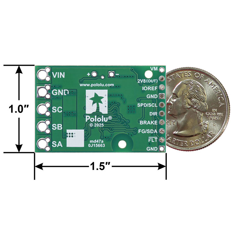 Pololu A89301-Based Sensorless Brushless Motor Controller - Controlador Motor Brushless Sensorless | 50 V 11 A - 5356