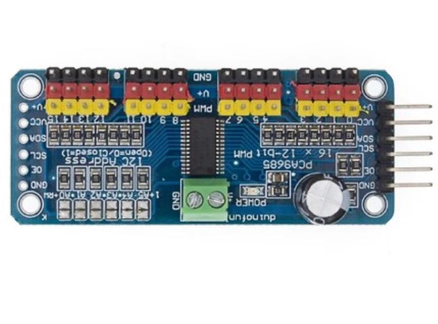 Servocontrôleur PWM 16 Canaux - 12 Bits - Interface I2C