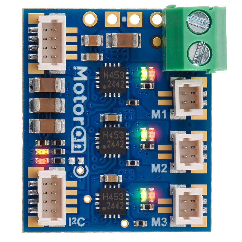 Pololu Motoron M3T453 Triple I²C Motor Controller - Driver para 3 micromotores DC com controlo por barramento I²C - 5082