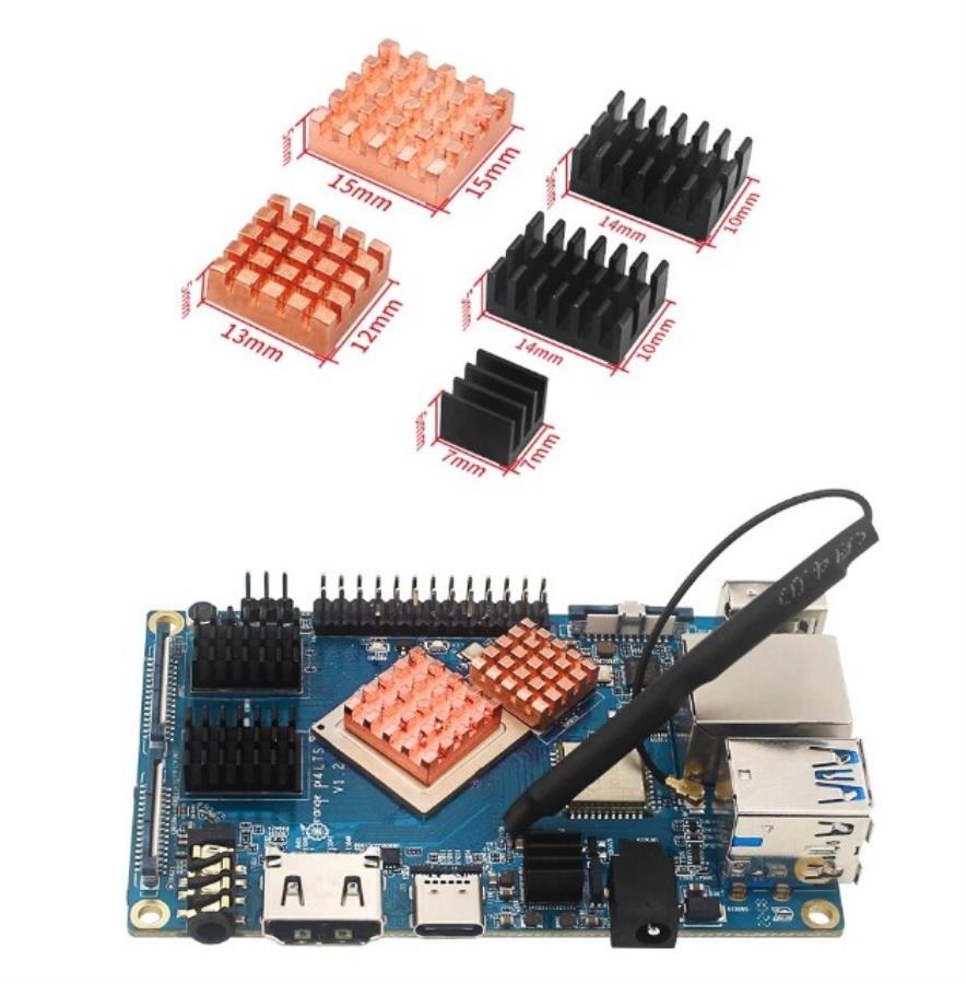 Orange Pi 4LTS 4Gb 16GbeMMC+Flash32Gb+Ac - Módulo com Acessórios: Fonte de Alimentação 5 V 4 A + Caixa + Cabo HDMI
