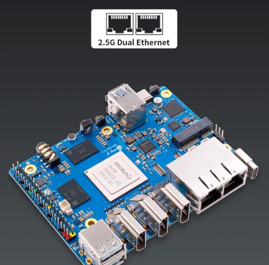Orange Pi 5 PLUS 32 Gb + 256 Gb eMMC - Módulo y Funcionalidades: PCIE RK3588 + Wifi6.0 externo + BT5.0 SSD