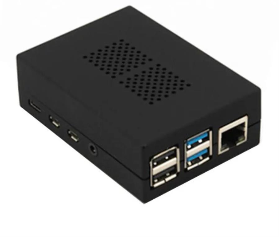 Caixa Raspberry Pi 4B ABS com Suporte para Ventilador (não incluído)