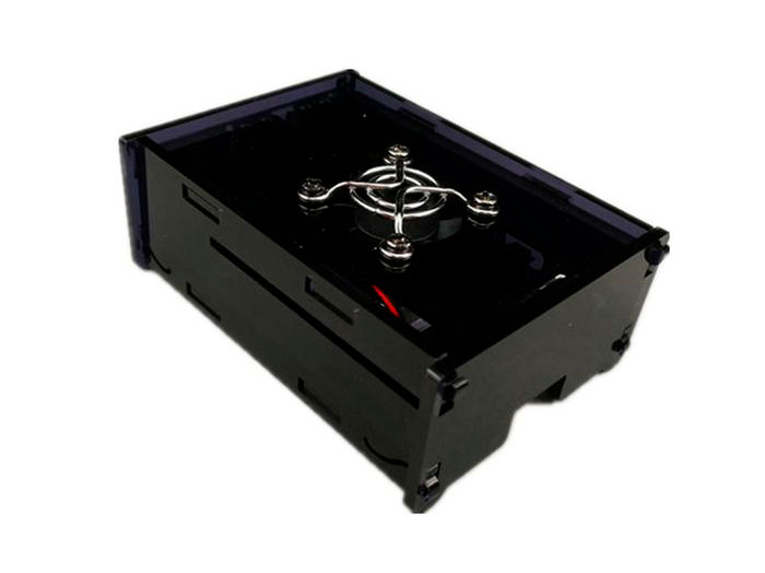 Caja Raspberry Pi 4B ABS Negra - Con Ventilador