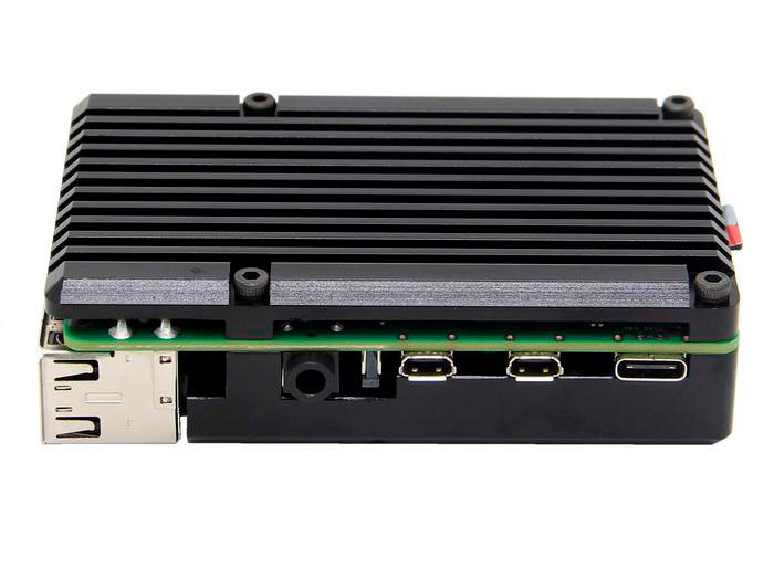 jOY-it Armor case “BLOCK” - Boîtier pour Raspberry Pi 4 Model B Noir - Aluminium - Dissipateur Thermique - RB-ALUcaseP4+07