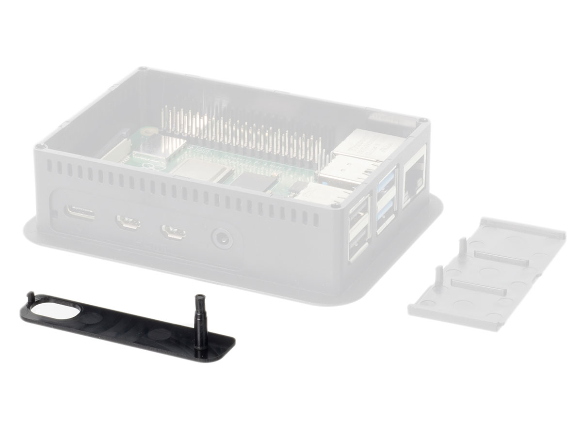 Teko - Couvrir les connecteurs Jack et HDMI dans les boîtiers Raspberry PI BLACK TEKO - RPI4-SP.9