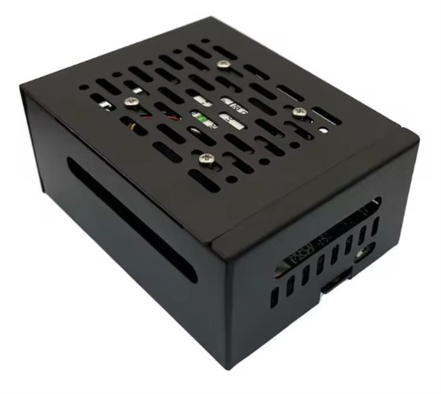 Caja en aluminio para Raspberry Pi 5 - Negra