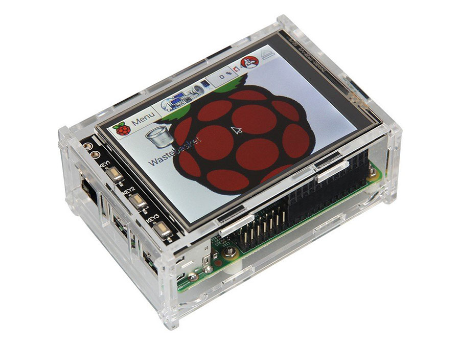 jOY-it - Caja Raspberry Pi y Pantalla Táctil - B+ 3 & 4 + TFT 3.2" & 3.5" - RB-TFT3.2-V2