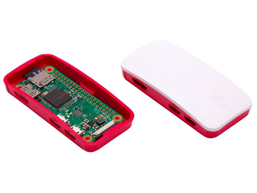 Caixa Original para Raspberry PI Zero - Vermelho/Branco