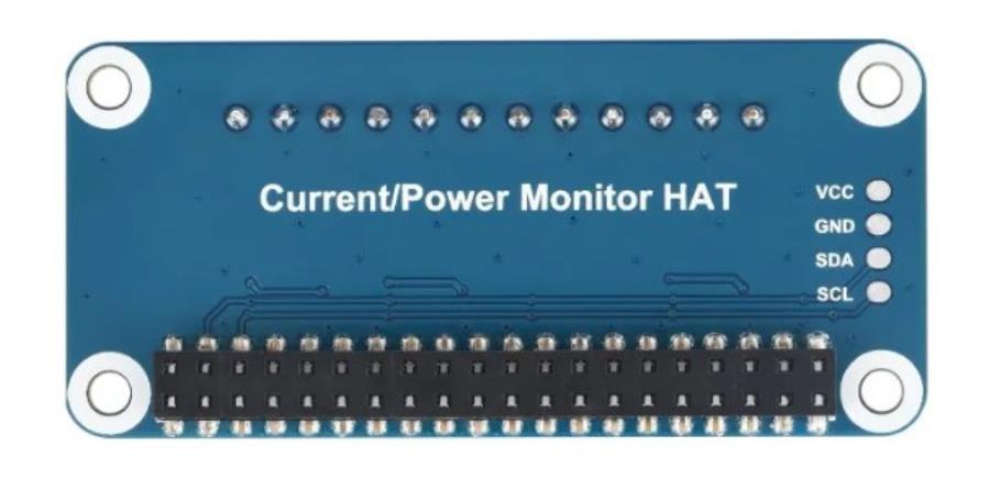Waveshare HAT - Moniteur 4 Canaux (Tension, Puissance, Courant) I2C/SMbus