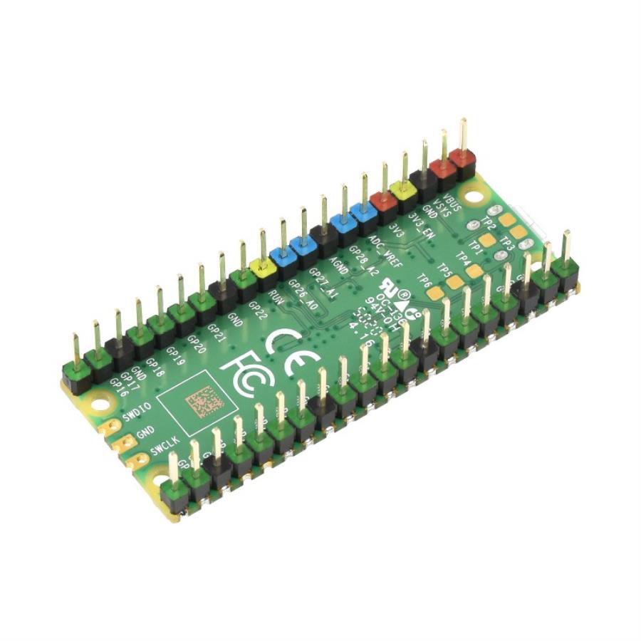 Waveshare Raspberry-Pi-Pico-CC - Rasperry Pi Pico Microcontroller Module with Digital Interfaces and Soldered Pins in Color - 19677