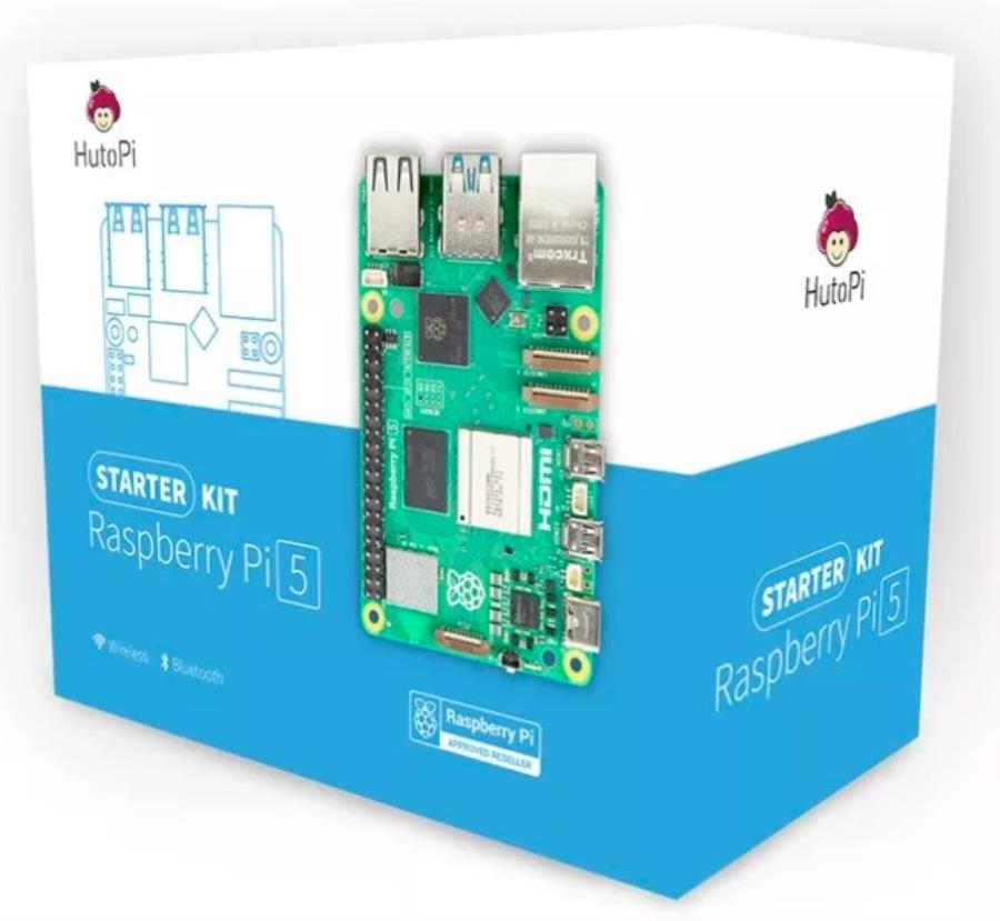 HutoPi Starter Kit Pi 5 16 Gb - Package: Raspberry Pi 5 16 Gb + Power supply + microHDMI-HDMI cable + case + 64 Gb microSD card