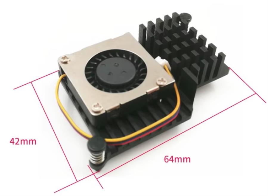 Dissipateur thermique en aluminium avec ventilateur PWM pour Raspberry Pi 5 - Noir