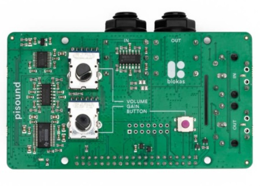 Bolkas Pisound+Pisound Case - Sound card and MIDI interface for Raspberry Pi - Includes enclosure