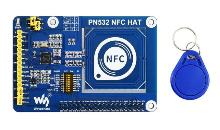 PN532 - Módulo NFC HAT para Raspberry PI - I2C/SPI/UART - Interface para Vários Cartões NFC/RFID