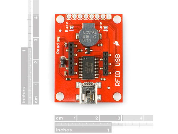RFID USB Reader - Base for ID-2, ID-12 and ID-20 Readers - SEN-09963
