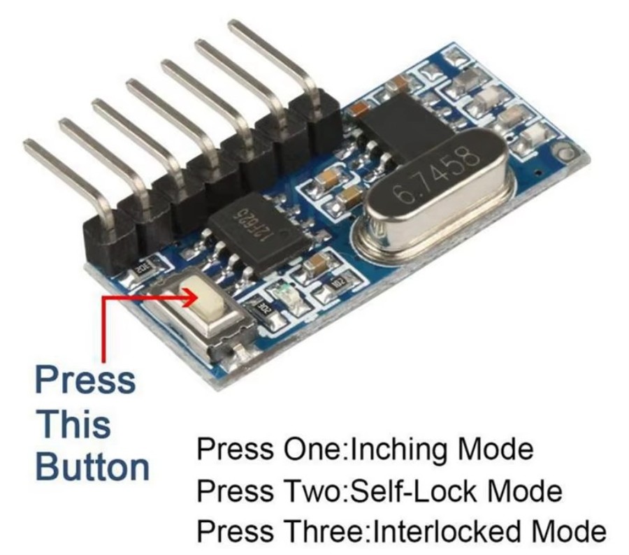 Module émetteur-récepteur RF 433 MHz 4 canaux - RX480E-4WQB