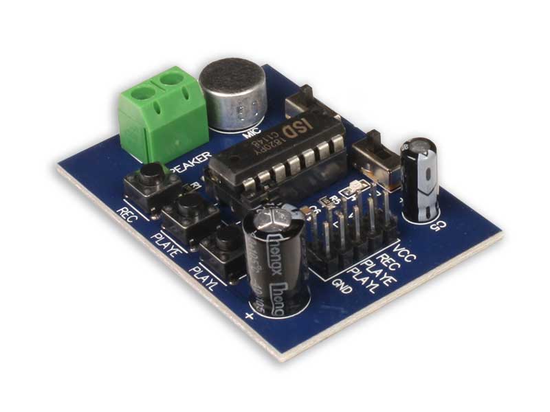 Module d&aposEnregistrement Audio ISD1820 avec Microphone et Haut-Parleur