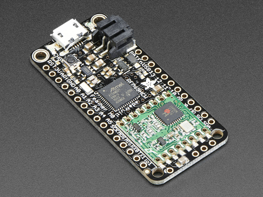 Adafruit Feather - M0 RFM69HCW Packet Radio - 433MHz - RadioFruit - 3177
