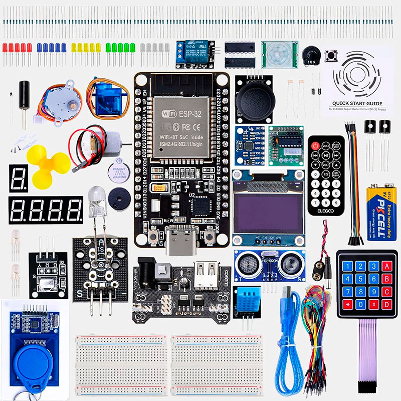 Kit de Iniciación Avanzado ESP32 con Más de 200 Componentes para IoT y Robótica