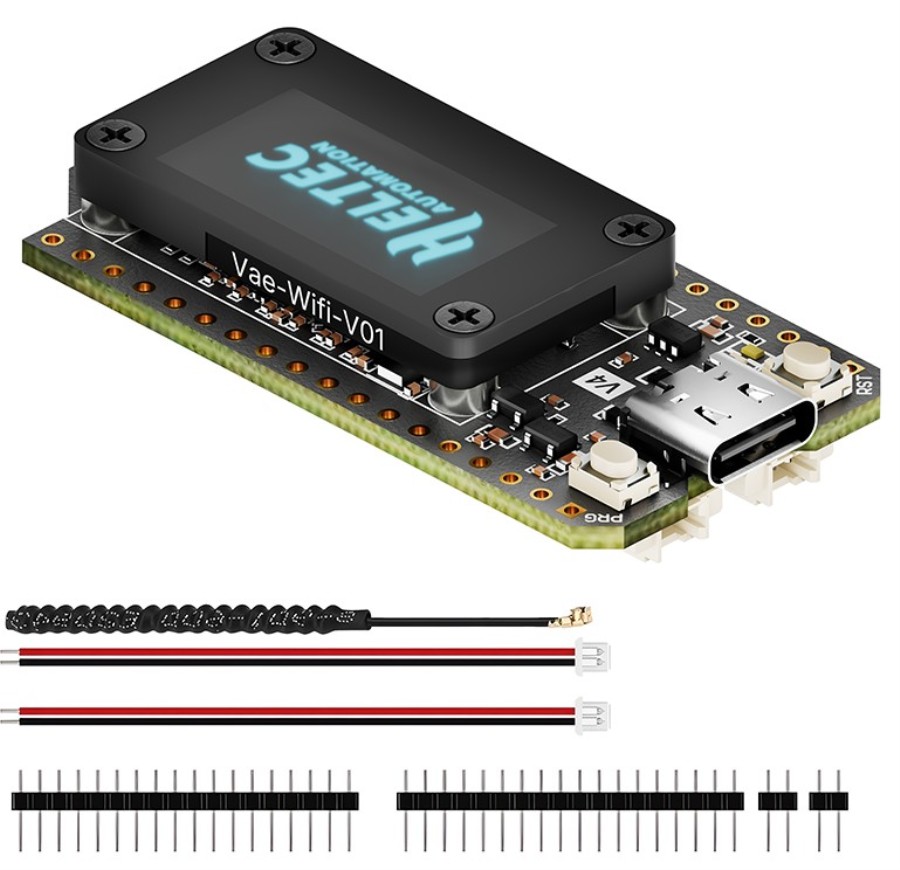 Heltec Automation WiFi LoRa 32 V4 ESP32S3 + SX1262 LoRa Node - Módulo de desarrollo compatible Meshtastic y LoRaWAN 863-970 Mhz