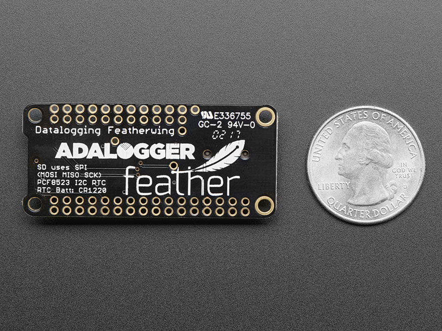 Adafruit FeatherWing - RTC + SD Add-on For All Feather Boards - 2922
