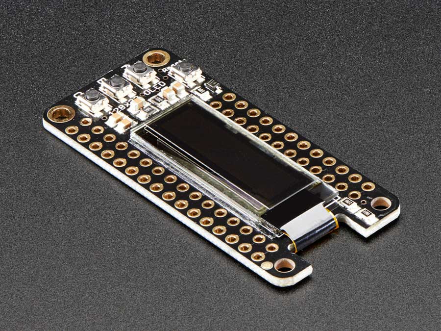 Adafruit FeatherWing OLED - 128x32 OLED Add-on For Feather - Pantalla OLED para Feather - 2900