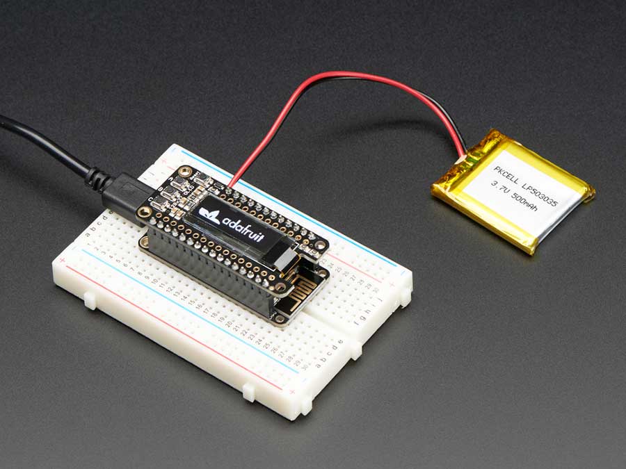 Adafruit FeatherWing OLED - 128x32 OLED Add-on For Feather - Écran OLED pour Feather - 2900