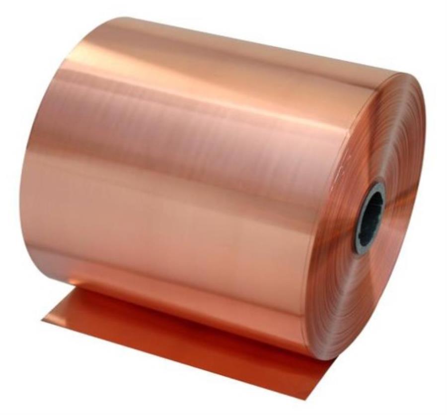 AOT Copper Foil 9umT*200mmW - Rollo lámina de cobre pureza para corriente ánodo de baterías de litio - 2 Kg - 200 mm