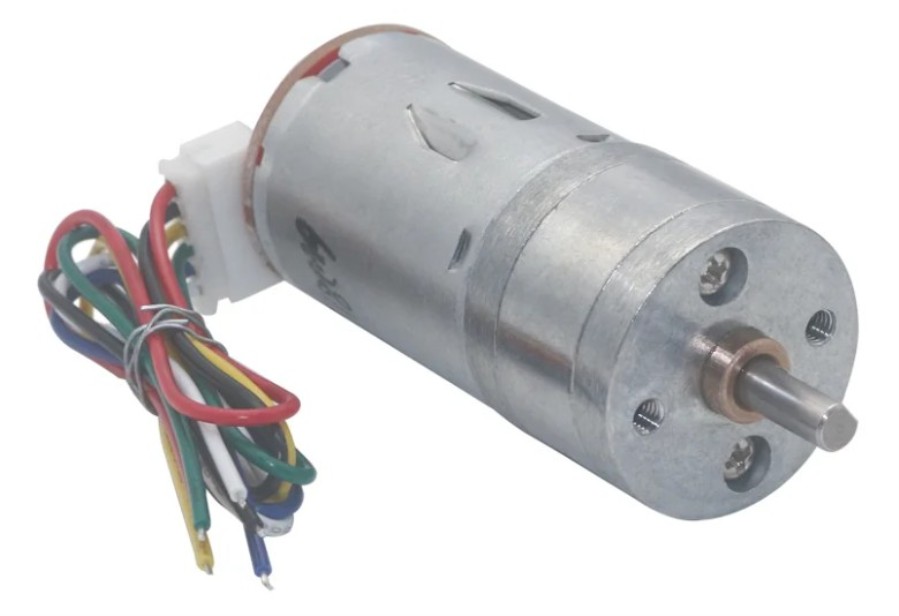 JGA25-370-103K - Motor con Encoder 24,4 x 54  mm y eje de 4 mm - 12 Vcc - 60 rpm