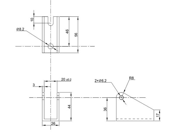 Soporte para Actuadores Lineales