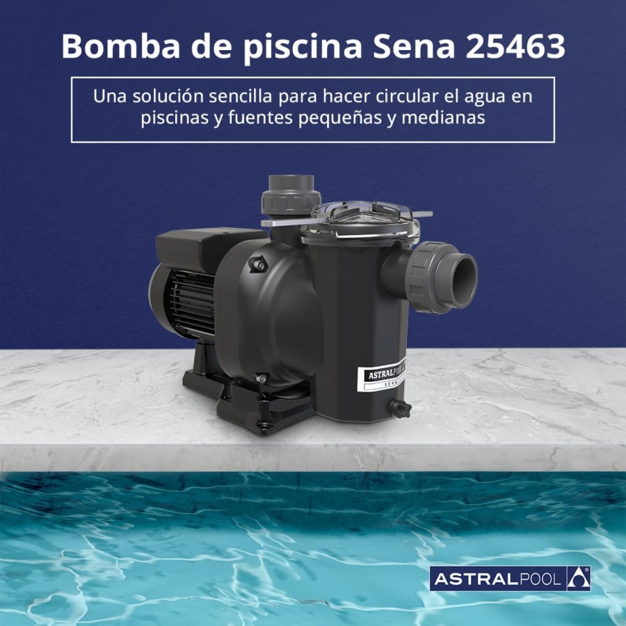 AstraPool Sena 25463 - Pompe de piscine auto-amorçante monophasée - 0,75 CV - 14000 l/h