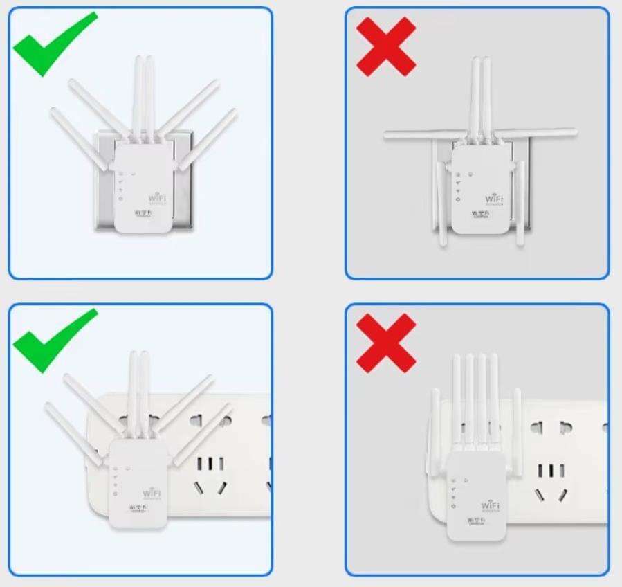 Optfocus OFS-WR1200-03 - 5 Ghz 1200 Mbps WiFi repeater with 6 antennas - OFS-WR300-03
