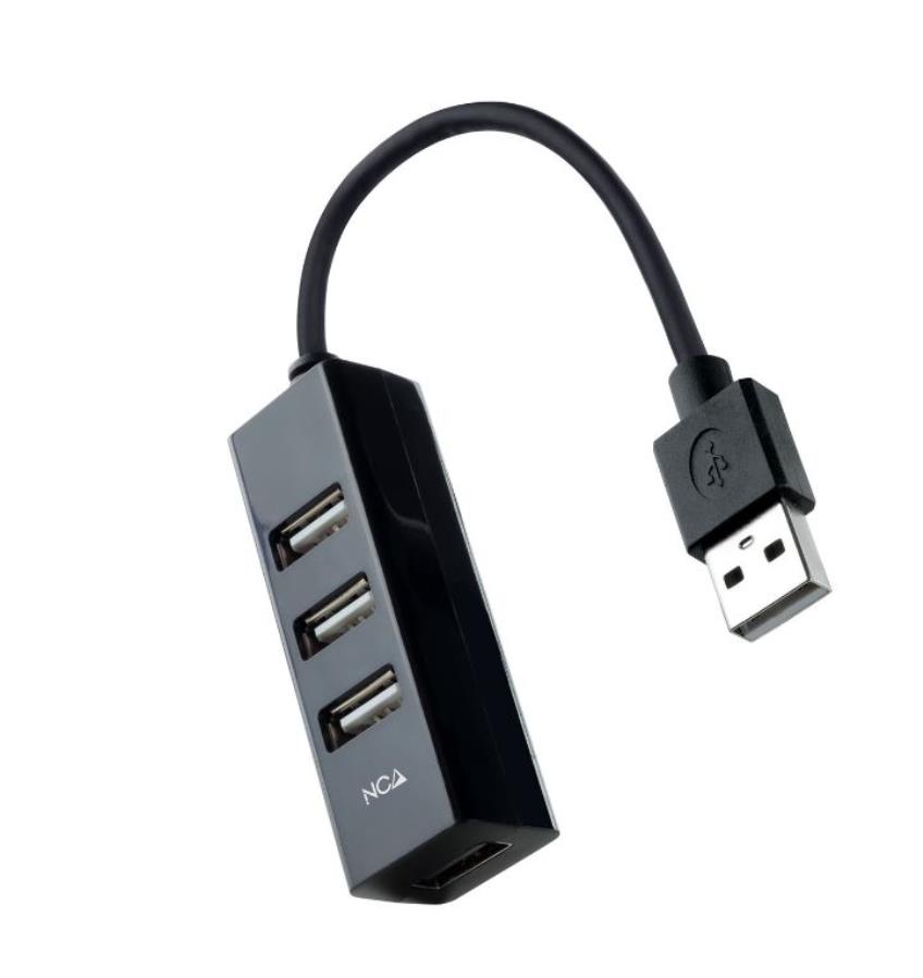 Nanocable - Hub USB 4 ports 2.0 noir 15 cm - 10.16.4404