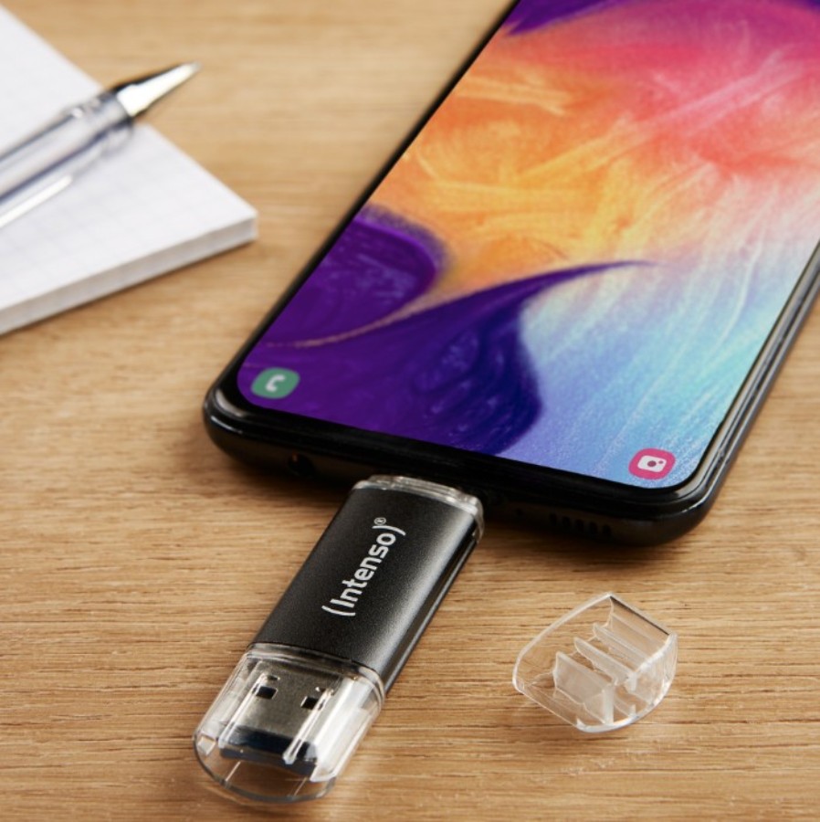 Intenso Twist Line 128 Gb - OTG Pendrive - 3.2 Gen 1x1 USB-C and USB-A - 70 MB/s - 128GB - 3539491