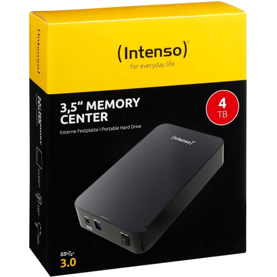 Intenso 6031512 - Disque externe 4 To - HDD de 3,5” USB 3.2 Gen 1x1 (3.1 Gen 1)